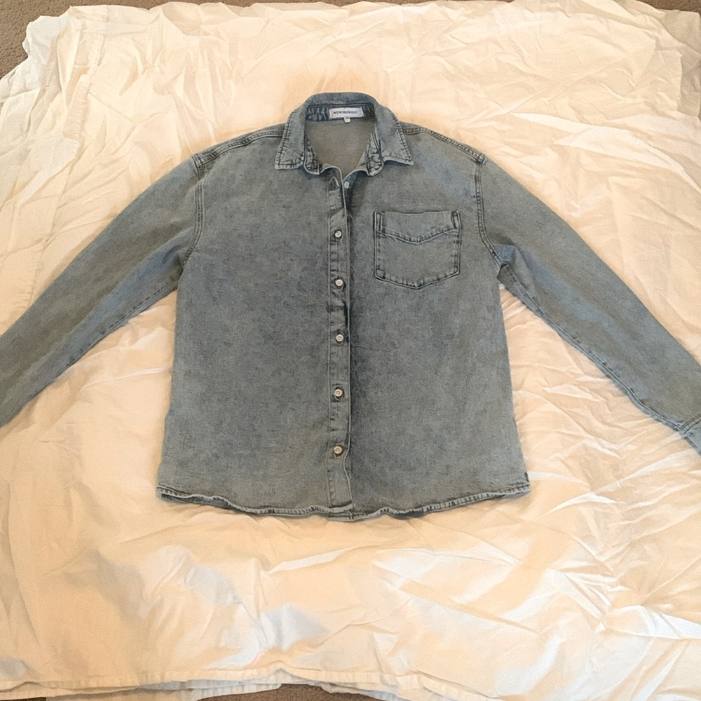 Denim button down shirt size xs/s